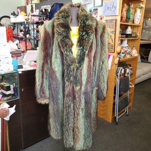 Green/Brown Fur Coat